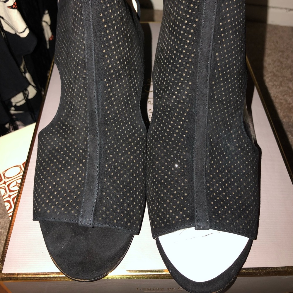 Black suede bootie